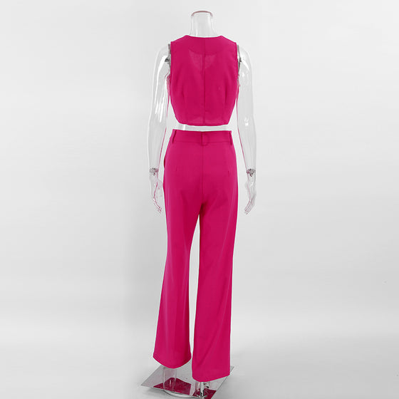 Addison Leg Trousers Two Piece Set