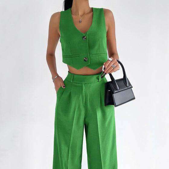 Addison Leg Trousers Two Piece Set